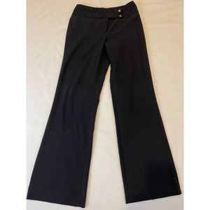 SC Collection Womens Dress Pant Stretch Mid-Rise 34190 Wide Leg Black Size 6